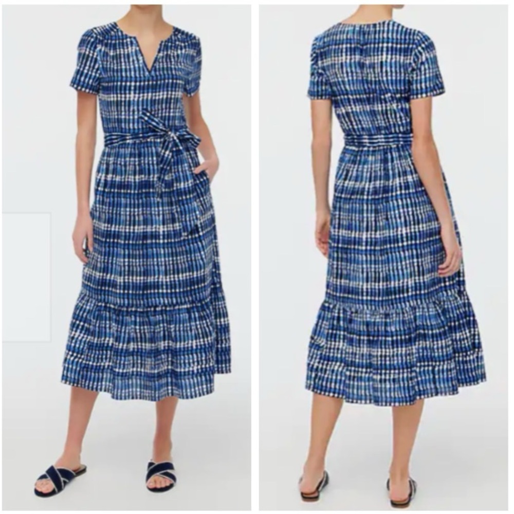 J. CREW Cotton Casual Midi‎ Dress